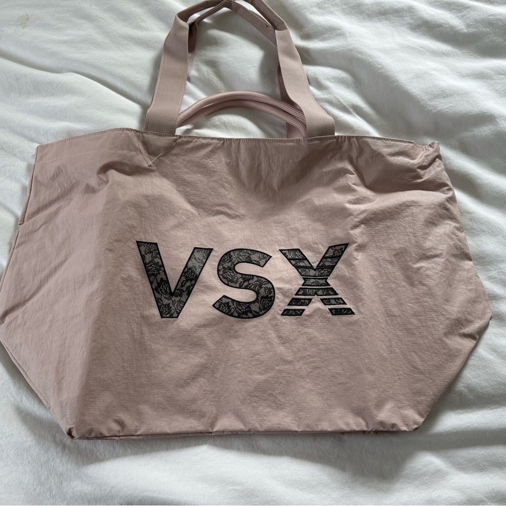VSX Blush Pink Tote with Contrasting Black Logo